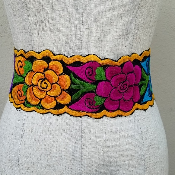 none Accessories - Floral embroidered belt $12 or free with purchase